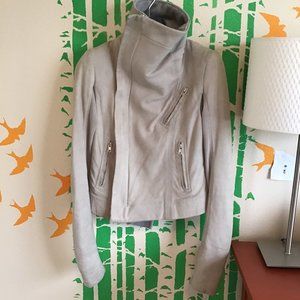 Rick Owens Brushed Leather & Cashmere Jacket